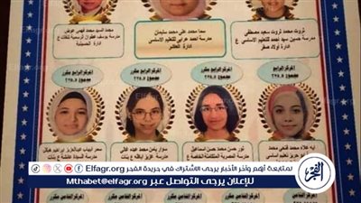 عاجل: الفجر تنشر أسماء أوائل الشهادة الإعدادية محافظة الشرقية 