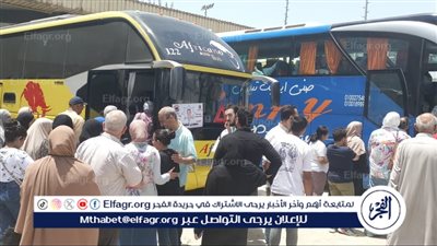 وكيل تضامن الدقهلية يودع آخر أفواج حجاج بيت الله الحرام 