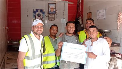 مياه الأقصر تطلق حملة توعية محلات الجزارة قبل عيد الأضحى المبارك