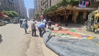 محافظة الجيزة تزيل ملاهي مقامة بالمخالفة بشارع نبيل طه ببولاق الدكرور