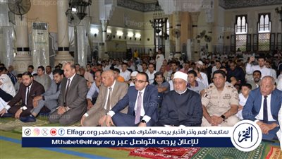 نائب محافظ الإسماعيلية يؤدي صلاة عيد الأضحى المُبارك بمسجد أبوبكر الصديق 