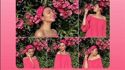 بفستان وردي.. ميرهان حسين تبهر جمهورها