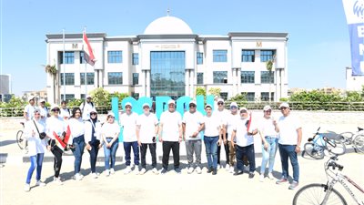 جامعة بنها الأهلية تحتفل بذكرى ثورة 30 يونيو بإطلاق ماراثون رياضي للدراجات الهوائية