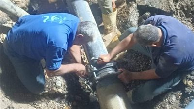 الانتهاء من إصلاح خط مياه فى ميدان فينى بالدقى وعودة المياه تدريجيا