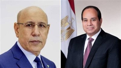 الرئيس السيسي يهنئ الشيخ الغزواني بمناسبة إعادة انتخابه رئيسًا لموريتانيا 