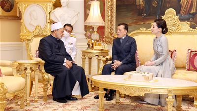ملك تايلاند يستقبل الإمام الطيب ويشيد بجهود الأزهر في نشر وتعزيز قيم الحوار 