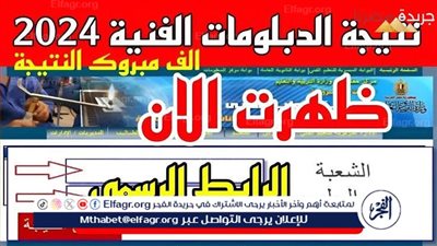 【﻿رابط مباشر】fany.emis.gov.eg للاستعلام عن نتيجة الدبلومات الفنية 2024 