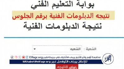 هنا.. خطوات الاستعلام عن نتيجة الدبلومات الفنية 2024 عبر الخاصة بالنتائج fany.emis.gov.eg