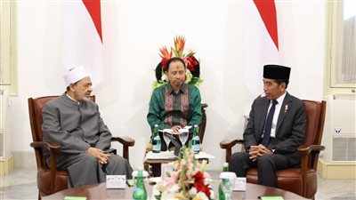 رئيس إندونيسيا يستقبل شيخ الأزهر في القصر الرئاسي بالعاصمة جاكرتا
