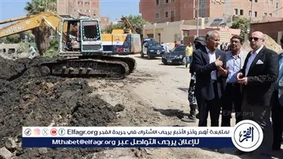 محافظ بني سويف يوجه بتسريع وتيرة العمل وتغطية ترعة بوش بالمنطقة السكنية