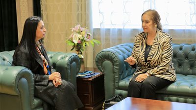 وزيرة التضامن تلتقي رئيسة اللجنة الوطنية التنسيقية لمكافحة ومنع الهجرة غير الشرعية 