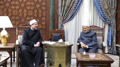 شيخ الأزهر يستقبل وزير الأوقاف السابق بمشيخة الأزهر