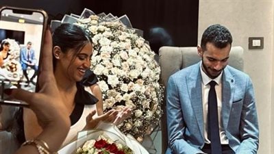 بالصور.. حفل خطوبة نجل بيومي فؤاد 