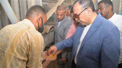 محافظ أسيوط يفاجىء العاملين بمطاحن مصر الوسطى للتأكد من سلامة الأقماح