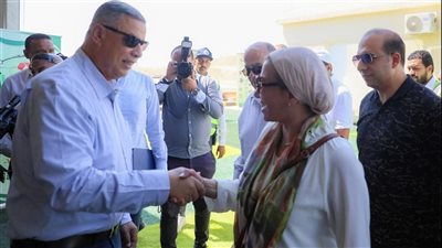 وزيرتا البيئة والتنمية المحلية ومحافظ الاسكندرية يقومون بزيارة تفقدية لمدفن الحمام