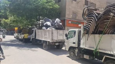 رفع 450 حالة إشغال وتعدي بشارع العشرين لتحقيق السيولة المرورية ببولاق الدكرور