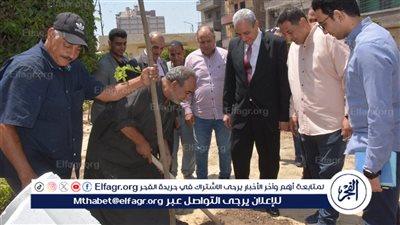 محافظ الغربية يتفقد أعمال التطوير الجارية بحديقة ميدان الإسكندرية بحي أول طنطا