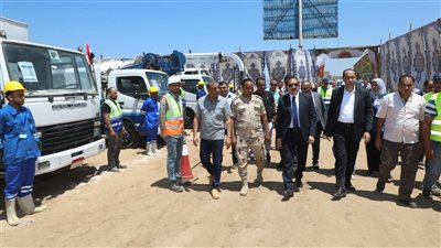 محافظ المنوفية يتفقد اصطفاف المعدات ومعسكرات الإيواء