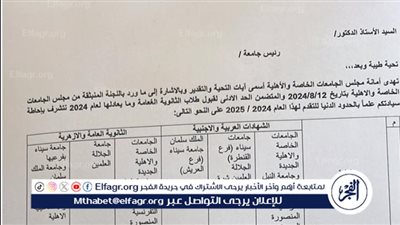 عاجل- رسميًا.. الحدود الدنيا للجامعات الخاصة والأهلية بعد اعتمادها