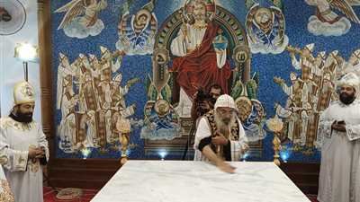 تدشين كنيسة القديسين يواقيم وحنة بقويسنا