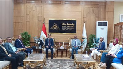 رئيس جامعة بنها يستقبل مدير مشروع التميز للزراعة والمياه الممول من الوكالة الأمريكية للتنمية الدولية