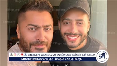 على أنغام كل سنة وانت طيب..عصام السقا يحتفل بعيد ميلاد تامر حسني