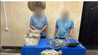 ضبط شخصين بالقاهرة لقيامهما بالتنقيب غير المشروع عن الآثار