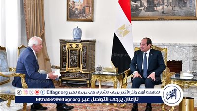 عاجل - الرئيس السيسي يستقبل الممثل الأعلى للاتحاد الأوروبي للشئون الخارجية