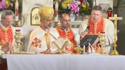 بطريرك الأقباط الكاثوليك يترأس القداس بكنيسة القيامة ببروكلين ويفتتح القاعة الجديدة بالرعية