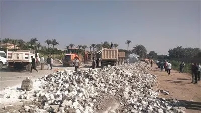 محافظة الجيزة تزيل جمالون مخالف بشبرامنت على مساحة ١٠٠٠م٢