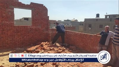تنفيذ ازالة في المهد لمخالفة بناء في السنبلاوين بالدقهلية 