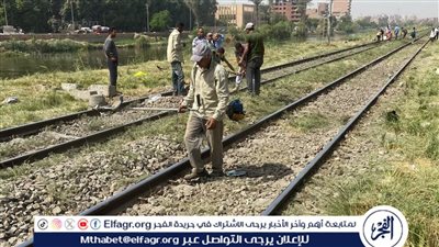 بعد حادث قطار المنيا.. إجراء عمليات فحص حالة القضبان محل الواقعة