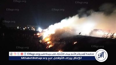 السيطرة على حريق في موقع لتجميع قش الأرز بالفيوم 