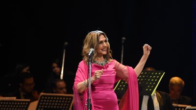 الفنانة نادية مصطفى بحفل غنائي بمهرجان الموسيقى العربية بأوبرا الإسكندرية 