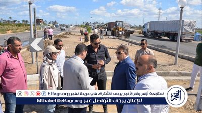 محافظ الدقهلية يتابع اعمال تطوير وتجميل مدخل مدينة جمصة على الطريق الدولي