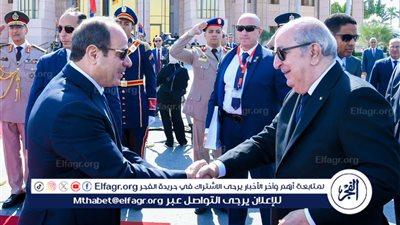 عاجل| الرئيس السيسي يودع نظيره الجزائري بمطار القاهرة الدولي