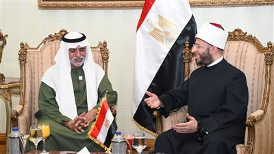 وزير الأوقاف يستقبل وزير التسامح والتعايش الإماراتي