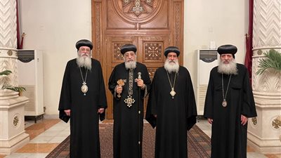 عد بالالتزام للرعاية كأسقف عام.. البابا تواضروس الثانى يستقبل نيافة الأنبا أبانوب