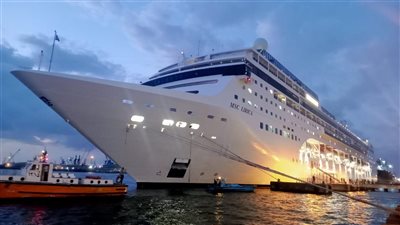 فى ثانى رحلاتها البحرية السفينة السياحية MSC LIRIKA ترسو بميناء غرب بورسعيد 