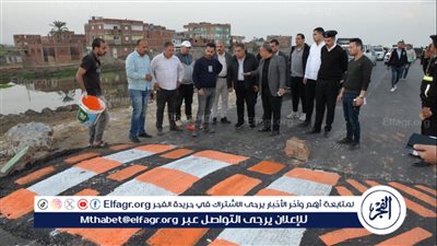 محافظ الدقهليه يتفقد طريق الحزام الآمن علي بحيرة المنزلة..صور