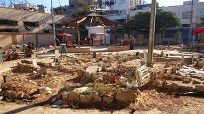 متنزه مخيم الشاطئ غرب مدينة غزة يتحول إلى 