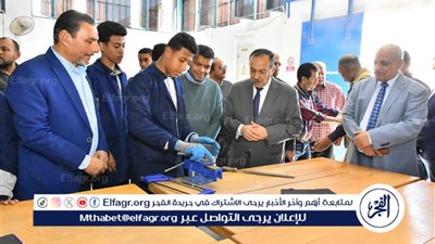 محافظ أسيوط يتفقد سير العمل بالكلية التكنولوجية المصرية الألمانية بحى غرب 
