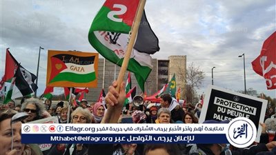  مظاهرة في فرنسا تندد بدعم الاتحاد الأوروبي لإسرائيل 