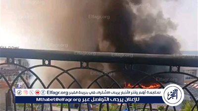 حريق هائل يلتهم نادي المعلمين بالإسكندرية 