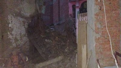 انهيار منزل مكون من طابقين دون خسائر في الأرواح بالقليوبية