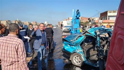 بالأسماء.. مصرع أسرة كاملة في حادث تصادم بالقليوبية 
