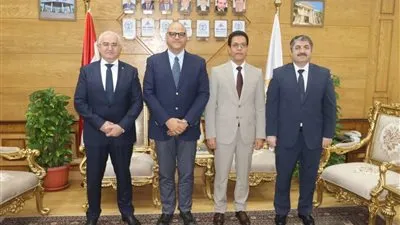 رئيس جامعة بنها ومحافظ القليوبية يستقبلان سفير دولة أذربيجان بالقاهرة