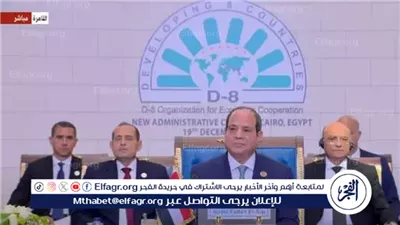 الرئيس السيسي يرحب بالقادة في قمة الدول الثماني النامية للتعاون الاقتصادي