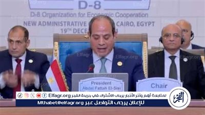 عاجل - شاهد الرئيس السيسي يشارك بجلسة الأوضاع في فلسطين ولبنان بقمة الدول الثماني النامية (فيديو)