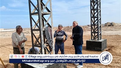  رئيس مياه مطروح يتفقد أعمال إنشاء منفذ توزيع 